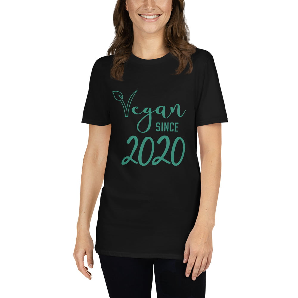 Camiseta unisex "Vegan since..." año personalizable