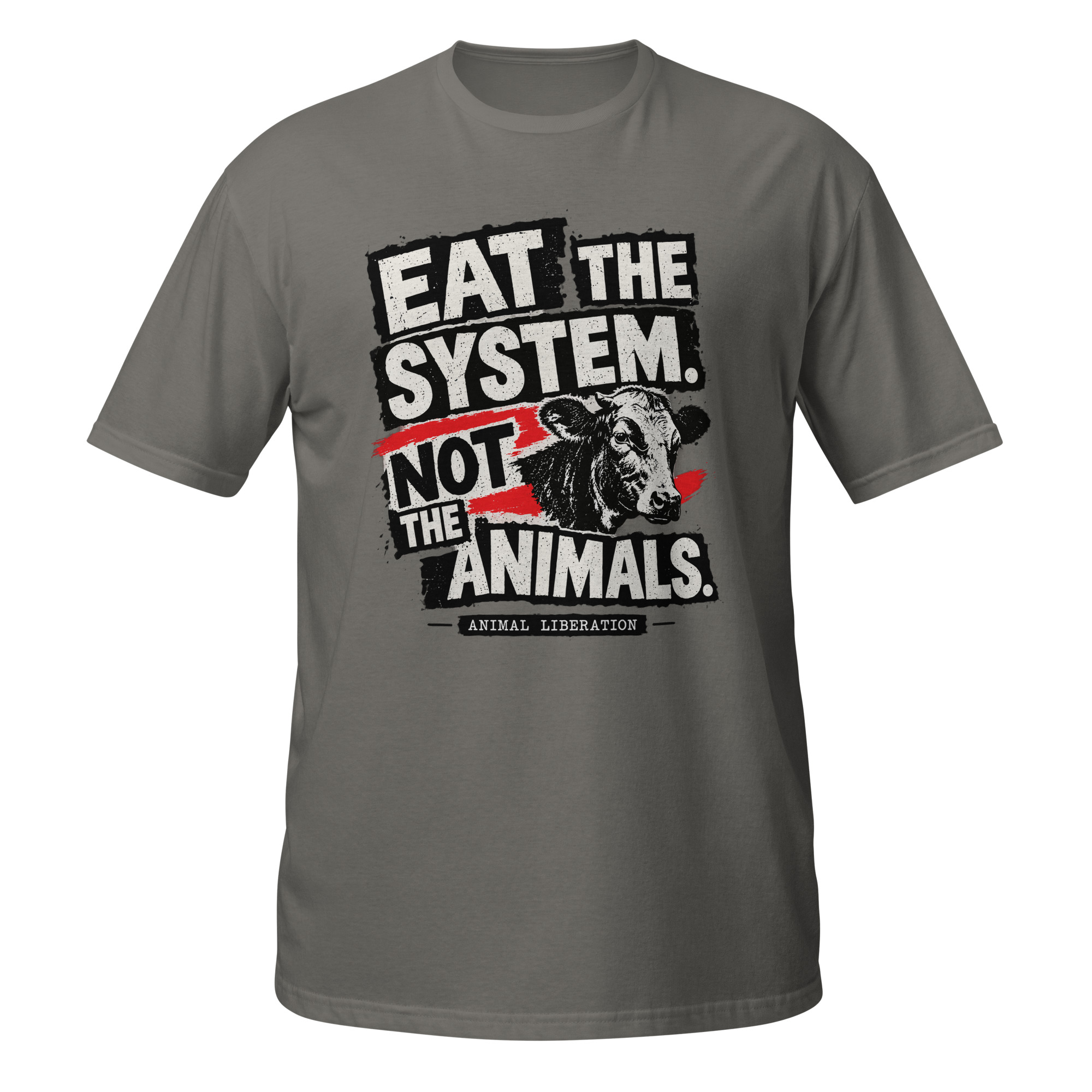 Camiseta Vegana de manga corta “Eat the System” – Camiseta revolución Animalista - Imagen 3