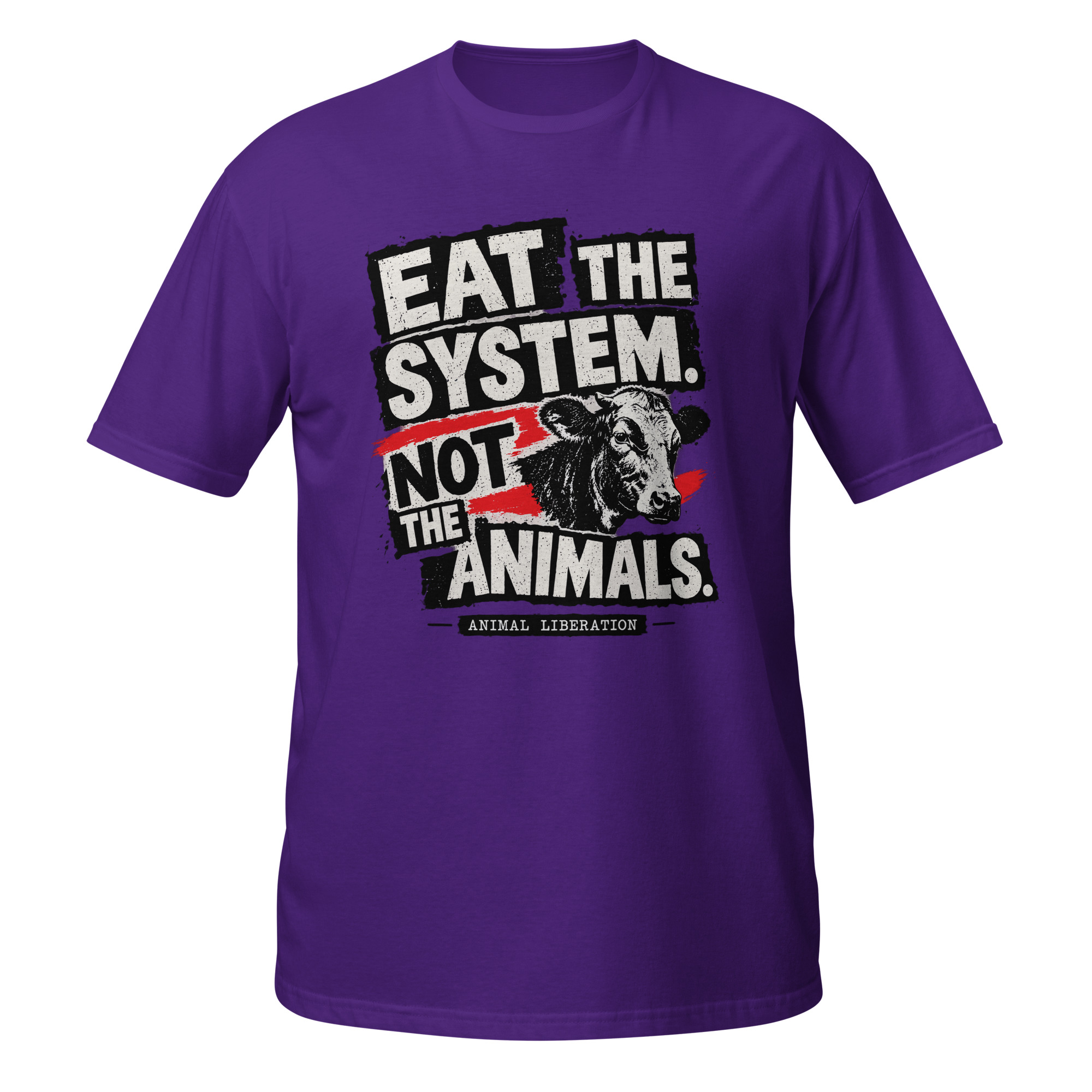 Camiseta Vegana de manga corta “Eat the System” – Camiseta revolución Animalista - Imagen 6