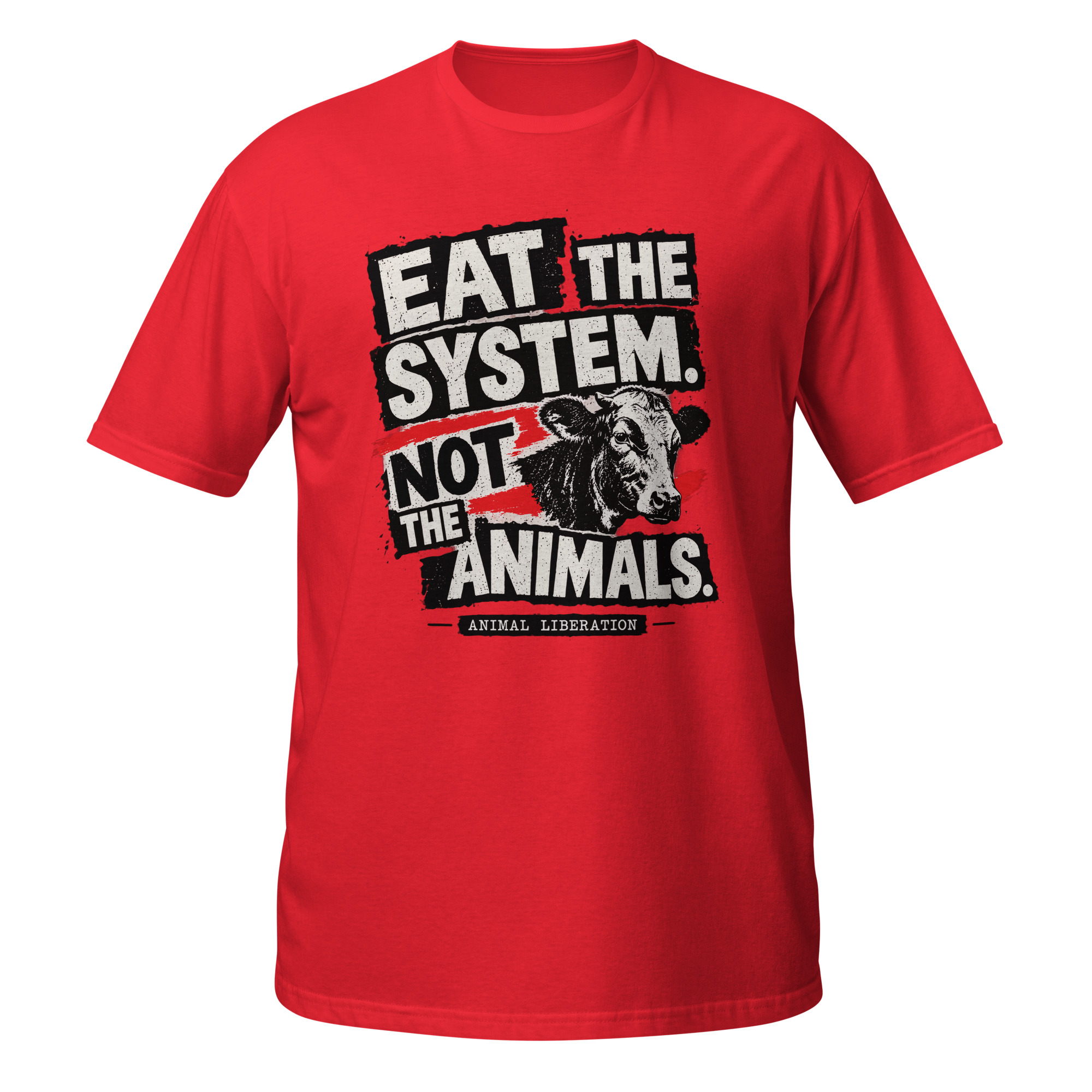 Camiseta Vegana de manga corta “Eat the System” – Camiseta revolución Animalista - Imagen 7