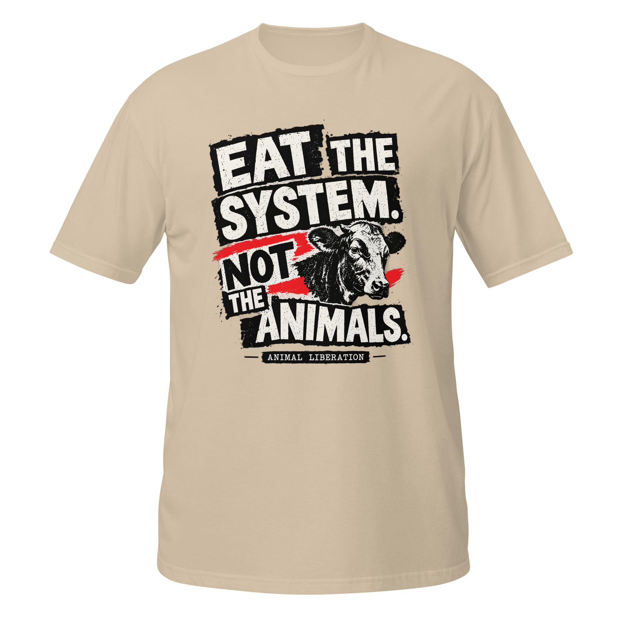 Camiseta Vegana de manga corta “Eat the System” – Camiseta revolución Animalista - Imagen 8