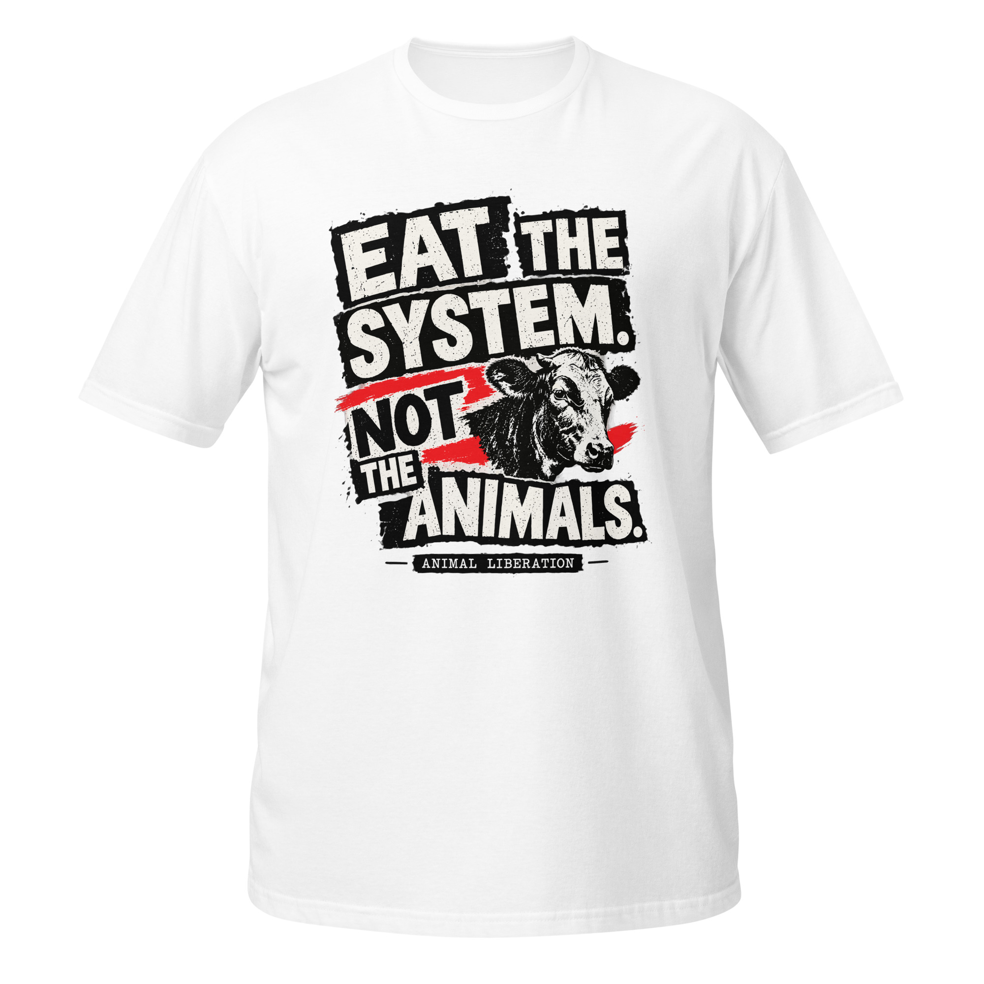 Camiseta Vegana de manga corta “Eat the System” – Camiseta revolución Animalista - Imagen 9