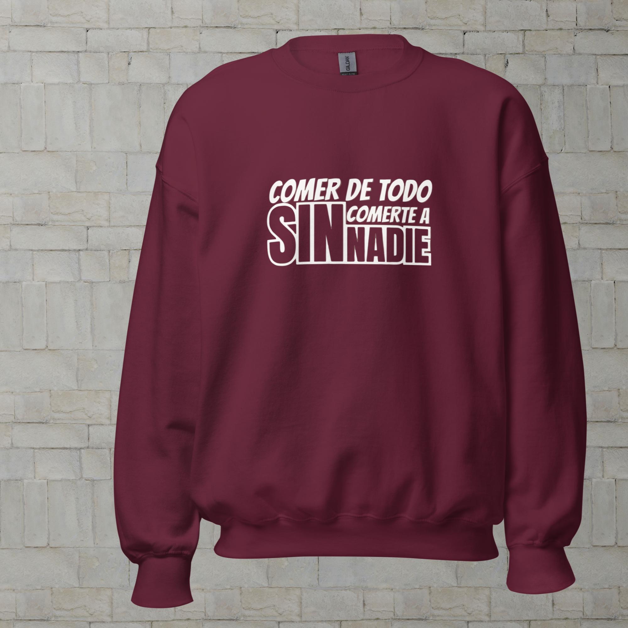 Sudadera Vegana Unisex "Comer de Todo sin Comerte a Nadie" - Imagen 4