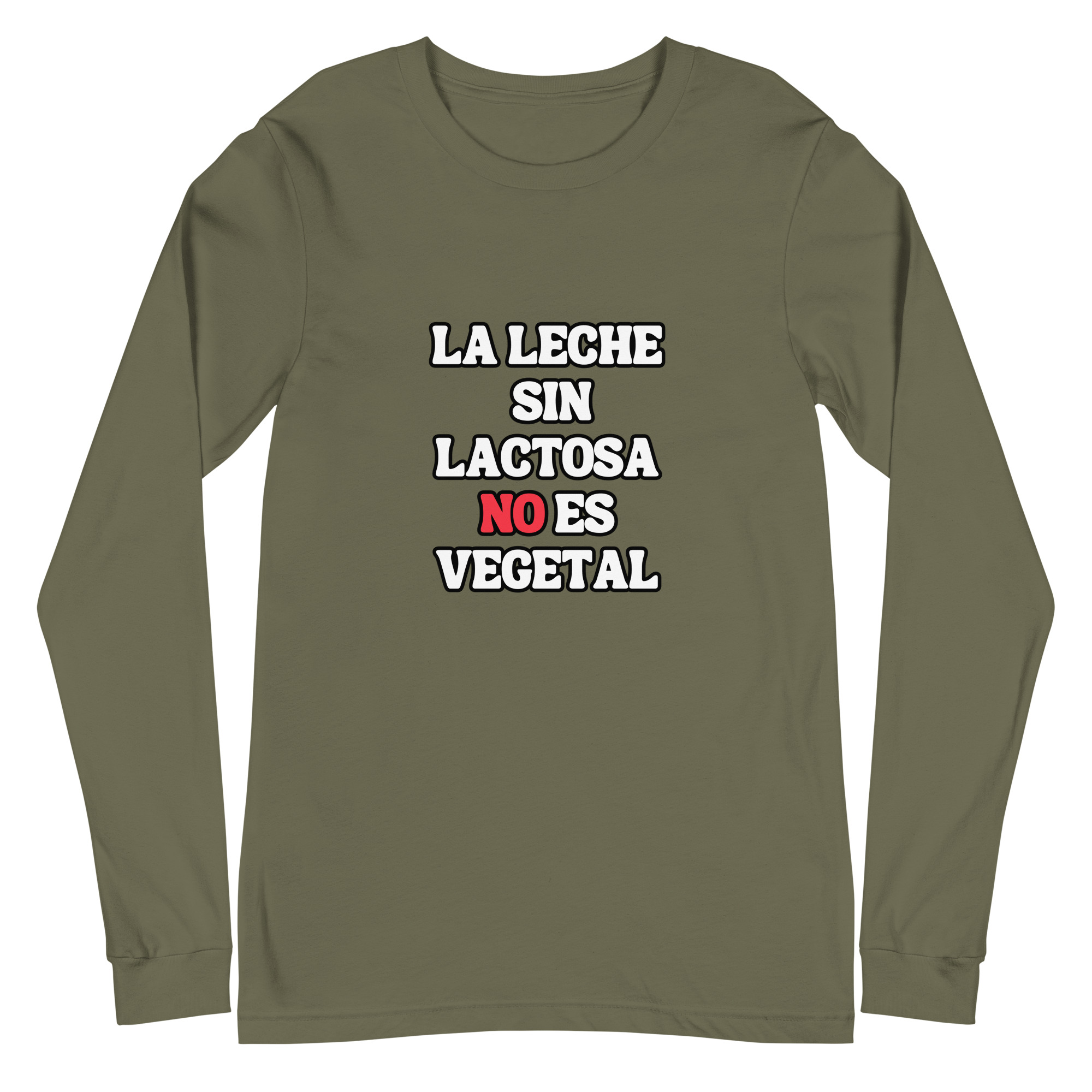 Camiseta "La leche sin lactosa no es vegetal" de manga larga unisex - Imagen 2
