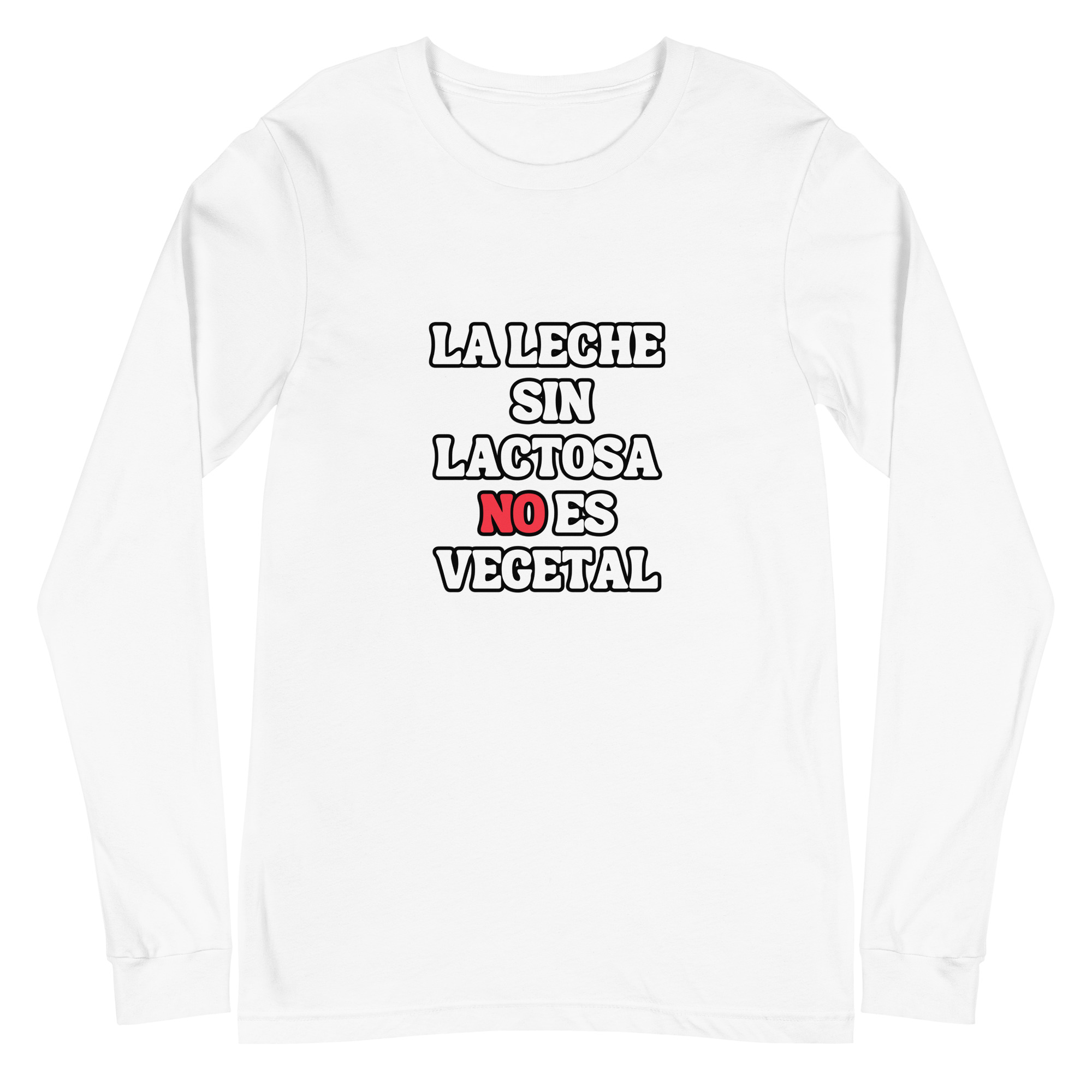 Camiseta "La leche sin lactosa no es vegetal" de manga larga unisex - Imagen 3